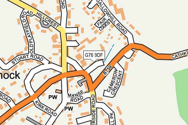 G76 9DF map - OS OpenMap – Local (Ordnance Survey)