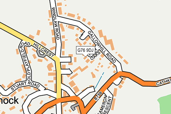 G76 9DJ map - OS OpenMap – Local (Ordnance Survey)