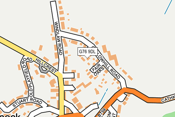 G76 9DL map - OS OpenMap – Local (Ordnance Survey)