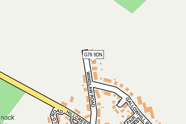 G76 9DN map - OS OpenMap – Local (Ordnance Survey)
