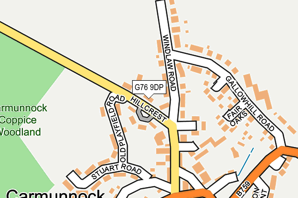 G76 9DP map - OS OpenMap – Local (Ordnance Survey)