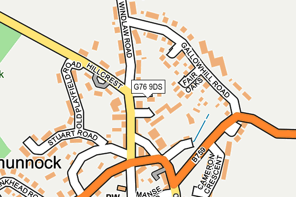 G76 9DS map - OS OpenMap – Local (Ordnance Survey)