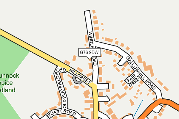 G76 9DW map - OS OpenMap – Local (Ordnance Survey)