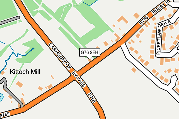 G76 9EH map - OS OpenMap – Local (Ordnance Survey)