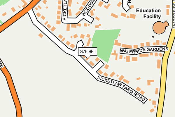 G76 9EJ map - OS OpenMap – Local (Ordnance Survey)