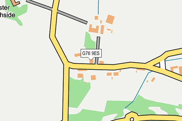 G76 9ES map - OS OpenMap – Local (Ordnance Survey)