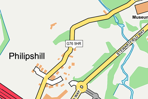G76 9HR map - OS OpenMap – Local (Ordnance Survey)