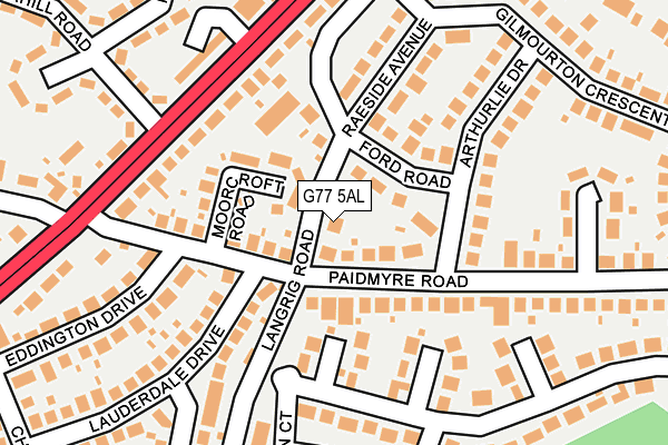 G77 5AL map - OS OpenMap – Local (Ordnance Survey)