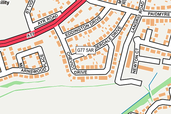 G77 5AR map - OS OpenMap – Local (Ordnance Survey)