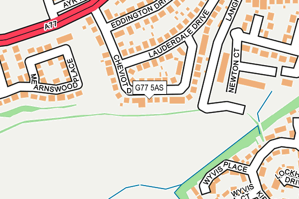 G77 5AS map - OS OpenMap – Local (Ordnance Survey)