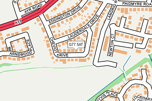 G77 5AT map - OS OpenMap – Local (Ordnance Survey)