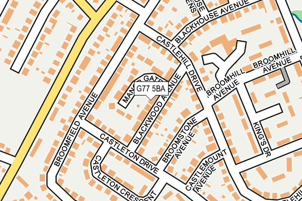 G77 5BA map - OS OpenMap – Local (Ordnance Survey)