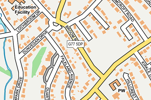 G77 5DP map - OS OpenMap – Local (Ordnance Survey)