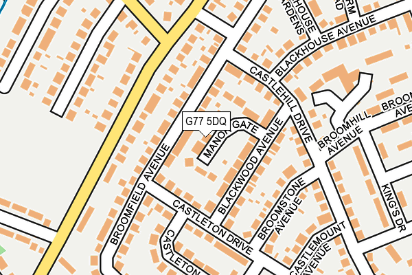 G77 5DQ map - OS OpenMap – Local (Ordnance Survey)