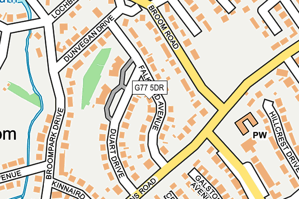 G77 5DR map - OS OpenMap – Local (Ordnance Survey)