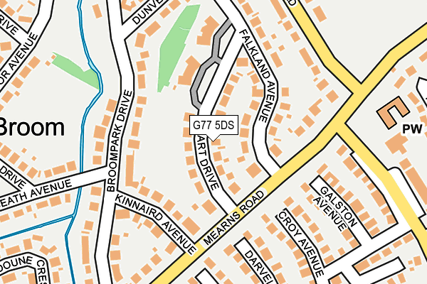 G77 5DS map - OS OpenMap – Local (Ordnance Survey)