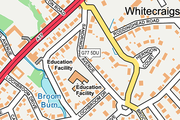 G77 5DU map - OS OpenMap – Local (Ordnance Survey)