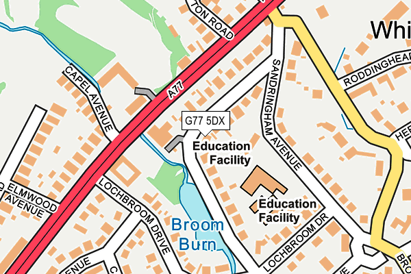 G77 5DX map - OS OpenMap – Local (Ordnance Survey)