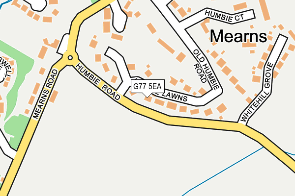 G77 5EA map - OS OpenMap – Local (Ordnance Survey)