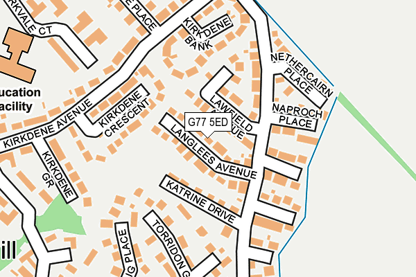 G77 5ED map - OS OpenMap – Local (Ordnance Survey)