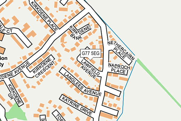 G77 5EG map - OS OpenMap – Local (Ordnance Survey)