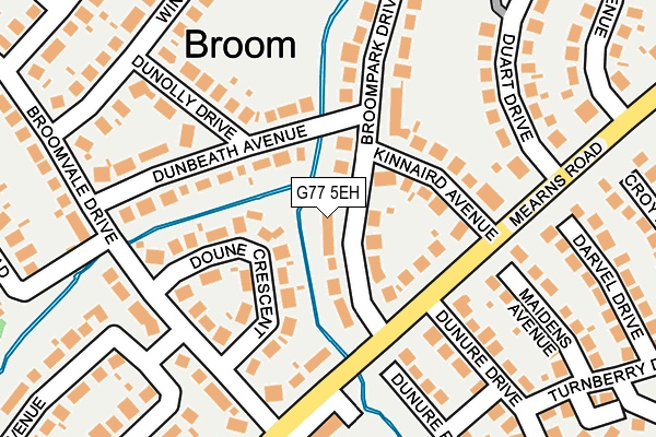 G77 5EH map - OS OpenMap – Local (Ordnance Survey)