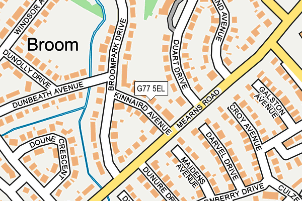 G77 5EL map - OS OpenMap – Local (Ordnance Survey)