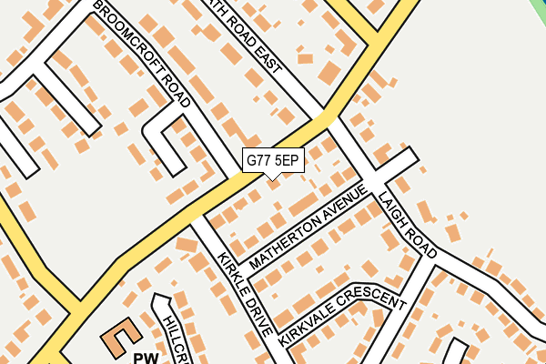 G77 5EP map - OS OpenMap – Local (Ordnance Survey)