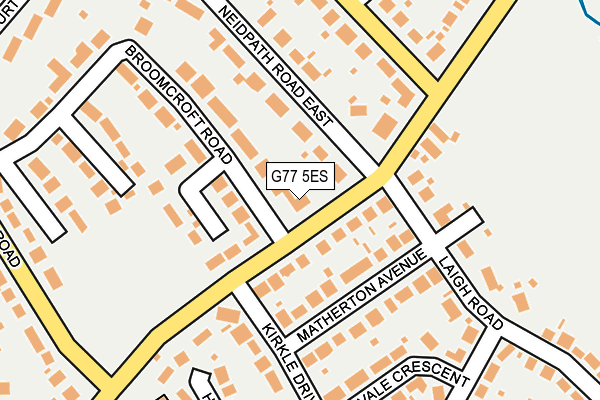 G77 5ES map - OS OpenMap – Local (Ordnance Survey)