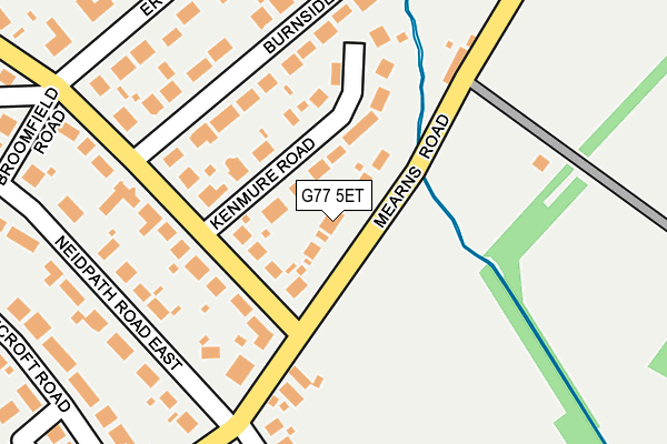 G77 5ET map - OS OpenMap – Local (Ordnance Survey)