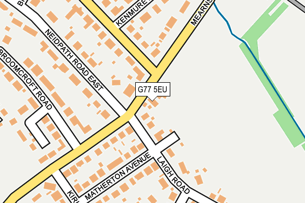 G77 5EU map - OS OpenMap – Local (Ordnance Survey)