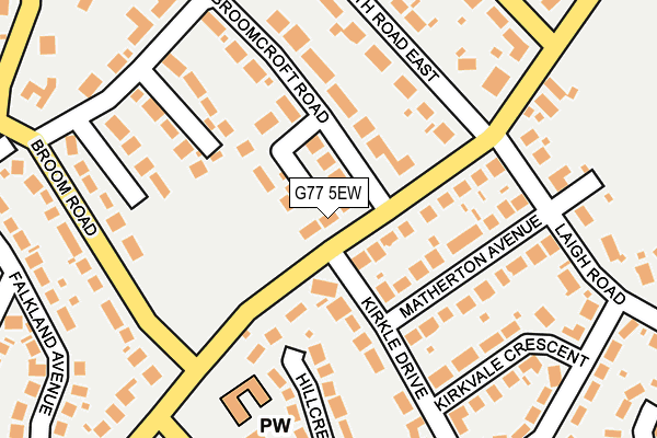 G77 5EW map - OS OpenMap – Local (Ordnance Survey)