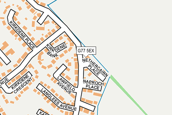 G77 5EX map - OS OpenMap – Local (Ordnance Survey)