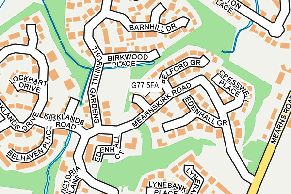 G77 5FA map - OS OpenMap – Local (Ordnance Survey)