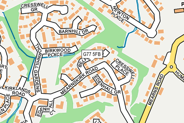 G77 5FB map - OS OpenMap – Local (Ordnance Survey)