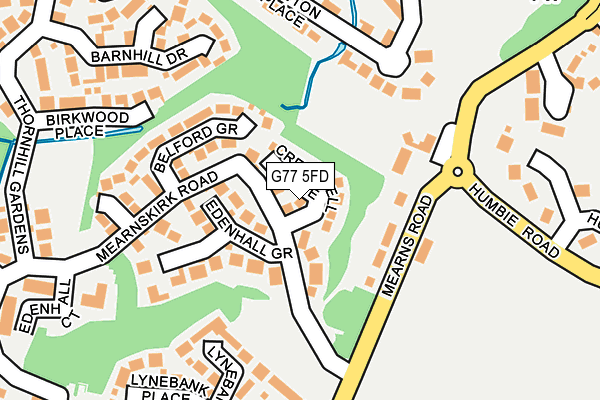 G77 5FD map - OS OpenMap – Local (Ordnance Survey)