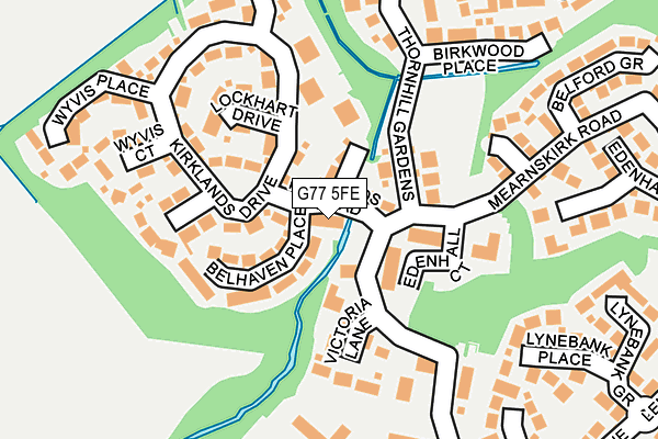 G77 5FE map - OS OpenMap – Local (Ordnance Survey)