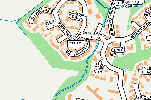 G77 5FJ map - OS OpenMap – Local (Ordnance Survey)