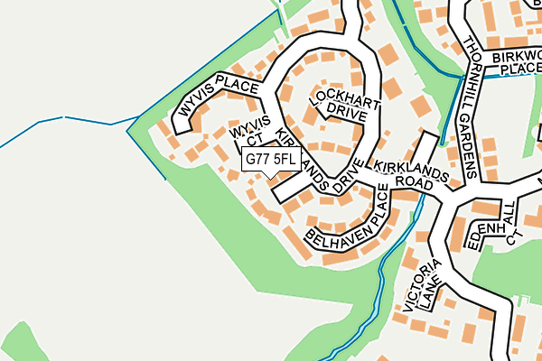 G77 5FL map - OS OpenMap – Local (Ordnance Survey)