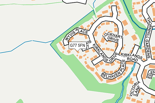 G77 5FN map - OS OpenMap – Local (Ordnance Survey)