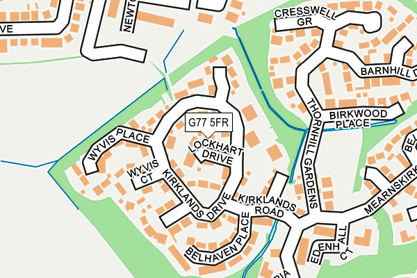 G77 5FR map - OS OpenMap – Local (Ordnance Survey)