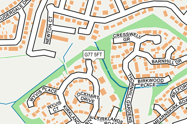 G77 5FT map - OS OpenMap – Local (Ordnance Survey)