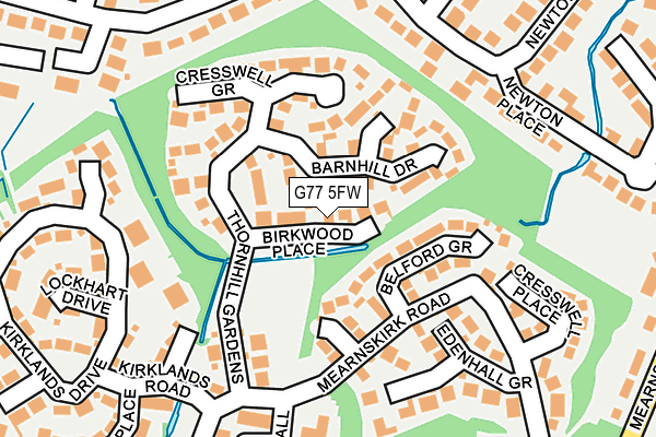 G77 5FW map - OS OpenMap – Local (Ordnance Survey)