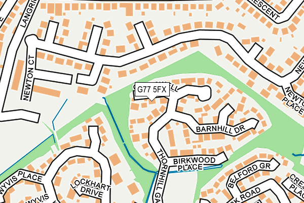 G77 5FX map - OS OpenMap – Local (Ordnance Survey)