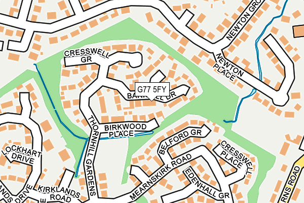 G77 5FY map - OS OpenMap – Local (Ordnance Survey)