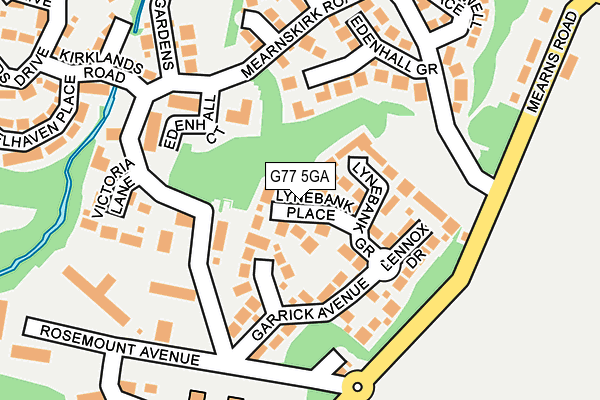 G77 5GA map - OS OpenMap – Local (Ordnance Survey)