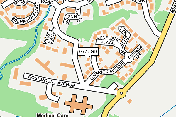 G77 5GD map - OS OpenMap – Local (Ordnance Survey)