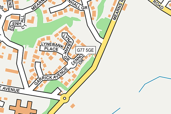 G77 5GE map - OS OpenMap – Local (Ordnance Survey)