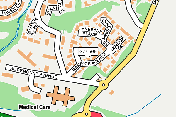 G77 5GF map - OS OpenMap – Local (Ordnance Survey)