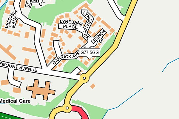 G77 5GG map - OS OpenMap – Local (Ordnance Survey)